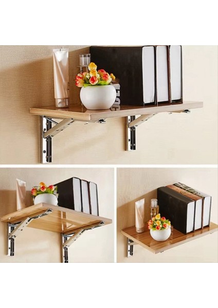 Paslanmaz Çelik Katlanır Açılı Açılı Braket Üçgen Raf Ağır Destek Ayarlanabilir Duvara Monte Edilmiş Stand 8inch (Yurt Dışından) fırsatları