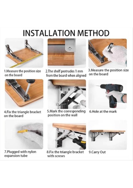 Paslanmaz Çelik Katlanır Açılı Açılı Braket Üçgen Raf Ağır Destek Ayarlanabilir Duvara Monte Edilmiş Stand 8inch (Yurt Dışından) indirimleri