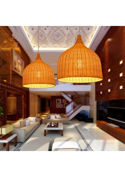 3x Rattan Lamba Kolye Işık Vintage Asma Labla Thenes E27 Oturma Odası Yemek Odası Dekor Cafe Restaurant Hanglamp (Xxs) (Yurt Dışından) fırsatları