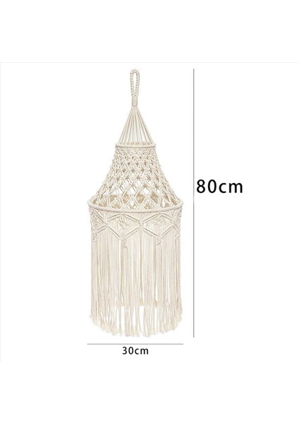 6x Macrame Lamba Gölge Asma Kolye Işık Kapağı Modern Ofis Yatak Odası Oturma Odası Kreş Yurt Odası Bohemya (Yurt Dışından) fiyatları