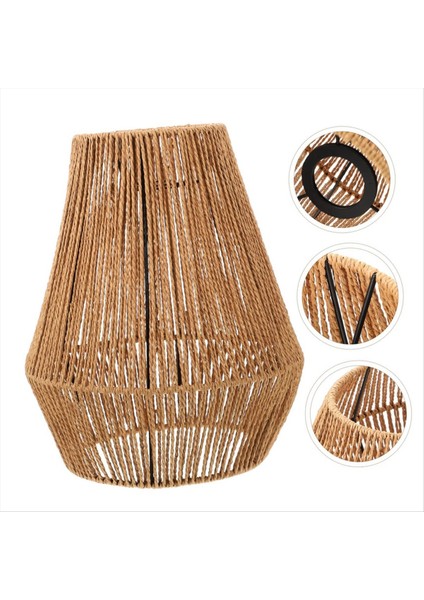 Dokuma Avize Gölgesi Rattan Laborato Home Masa Lambası Başucu Masa Lambası Manuel Kağıt Ipi (Yurt Dışından) fırsatları