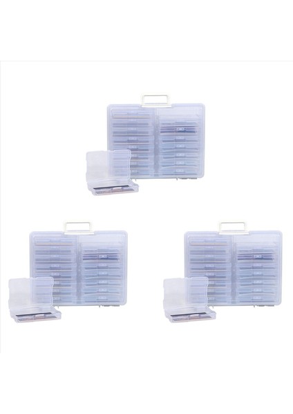 3x Fotoğraf Kılıfı 4 x 6inch Fotoğraf Depolama Kılıfı 16 Iç Fotoğraf Organizatör Kutuları Şeffaf Zanaat Fotoğraf Depolama Kapları Kutusu (Yurt Dışından)