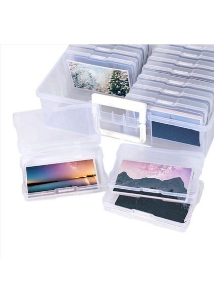 3x Fotoğraf Kılıfı 4 x 6inch Fotoğraf Depolama Kılıfı 16 Iç Fotoğraf Organizatör Kutuları Şeffaf Zanaat Fotoğraf Depolama Kapları Kutusu (Yurt Dışından) modelleri