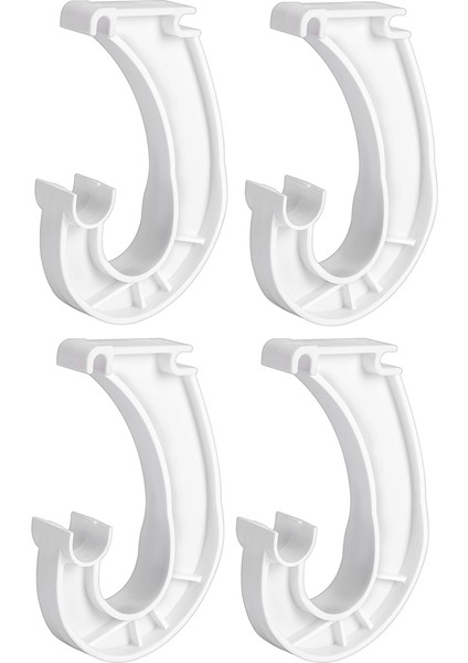 4 Adet Asılı Dolap Çubuğu Desteği 3/4 Dolap Raf Çubuğu Tutucu Asılı Giysiler Için Sağlam J Şeklinde Dolap Braketleri (Yurt Dışından)