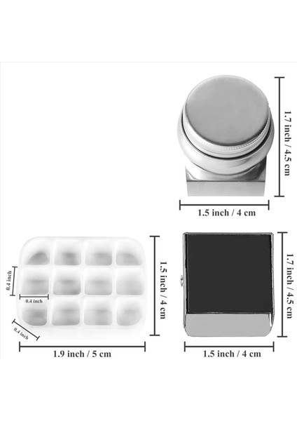 2x Taşınabilir Mini Teneke Kutu 12 Oyuklu Boş Suluboya Paleti Manyetik Klipsli Küçük Boya Depolama Kitleri B (Yurt Dışından) fırsatları