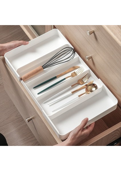 Mutfak Çekmeci Sofra Takımı Organizasyonu Çerçeve Ayarlanabilir Pişirme Sofra Tepsisi Plastik Tan Giysileri Yemek Çubukları Raf (Yurt Dışından) modelleri