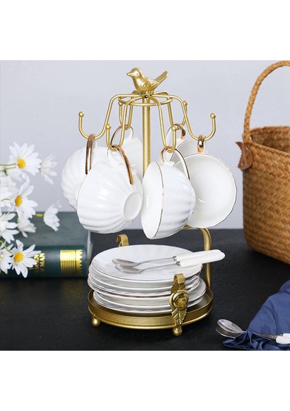 2x Kahve Fincan Tutucu Çay Bardağı Depolama Rafı Çay Fincanı Standı Bağımsız Kupa Fincan Tutucular Bardaklar Stand B (Yurt Dışından) modelleri