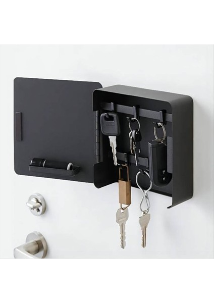 Duvar Hung Porse Anahtar Raf Mıknatıs Rafı Kilin Kabini Anahtar Tutucu Organizatör Siyah (Yurt Dışından) indirimleri