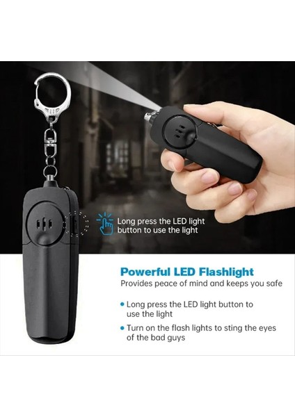 Anahtarlık 130DB Hacim Düdük Sırt Çantası Kolye Siyah ile Daha Hafif ve Daha Ince Dişi Taşınabilir Alarm (Yurt Dışından) fiyatları