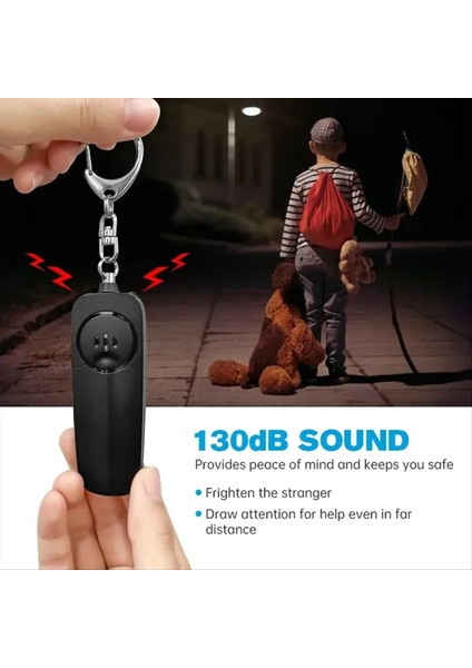 Anahtarlık 130DB Hacim Düdük Sırt Çantası Kolye Siyah ile Daha Hafif ve Daha Ince Dişi Taşınabilir Alarm (Yurt Dışından) indirimleri