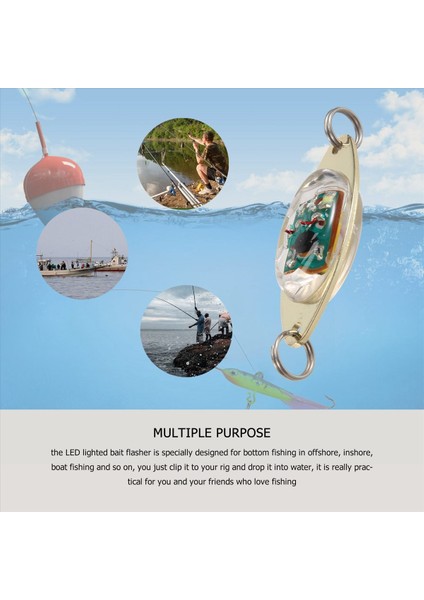 10 Adet LED Fishing Balıkçı Kaşıkları Sualtı Flaşör Bas Halibut Flasher Trolling Derin Damla Balıkçılık Işığı (Yurt Dışından) fırsatları