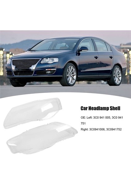 Far Vizörü Abajur Şeffaf Abajur Volkswagen Passat Için B6 06-11 Sağ (Yurt Dışından) modelleri