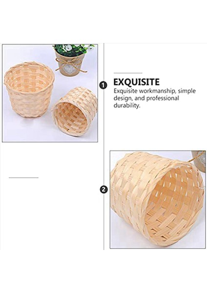 50PCS Mini Dokuma Sepetleri Parti Favedileri Için Tutamaksız El Sanatları Dekoru Çeşitli Durumlara Uygun Dekor (7 5X6CM) (Yurt Dışından) indirimleri