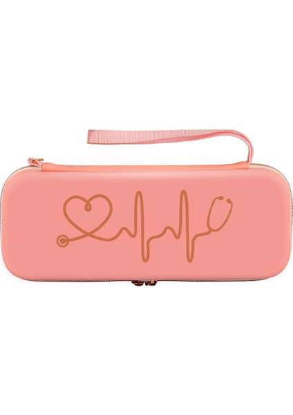 Stetoskop Saklama Kutusu Eva Taşınabilir Seyahat Taşıma Çantası Sabit Sürücü Kalem Tıbbi Organizatör Pembe (Yurt Dışından)