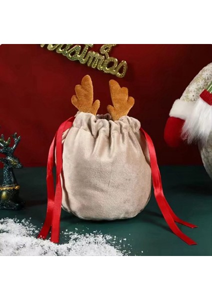 10 Adet Noel Boynuz Çantaları Sevimli Şeker Çantaları Paketleme Dekor Navidad Depolama Çantası A (Yurt Dışından) indirimleri