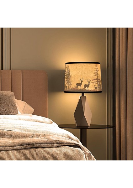 2 Lambalı Tonlar Seti Masa Lambaları Zemin Lambaları Yedek Abajurlar Için Geyikli Kumaş Abajurlar (Yurt Dışından) fiyatları