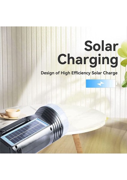 8000 Lümen Taşınabilir Güneş El Feneri Sönmesiz Karartma Şarj Edilebilir El Feneri Yürüyüş Kampı Için Uygun (Yurt Dışından) modelleri