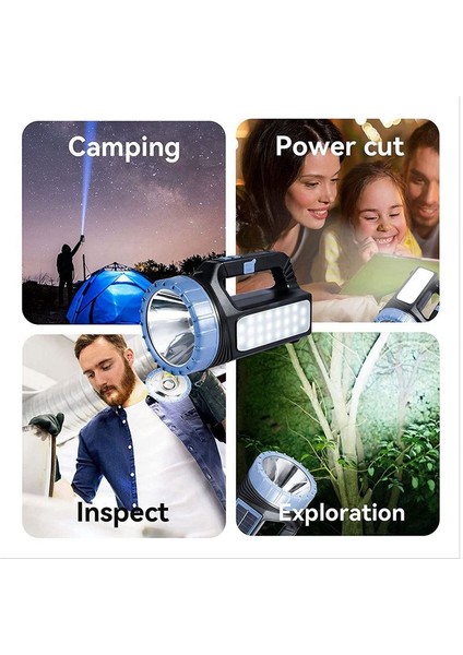 8000 Lümen Taşınabilir Güneş El Feneri Sönmesiz Karartma Şarj Edilebilir El Feneri Yürüyüş Kampı Için Uygun (Yurt Dışından) fırsatları