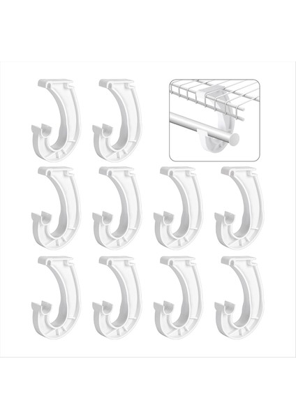 10 Adet Asılı Dolap Çubuğu Desteği Dolap Raf Çubuğu Tutucu Asma Giysiler Için J Şeklinde Dolap Braketleri Dolaplar Depolama (Yurt Dışından)