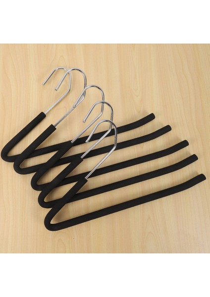 Açık Uç Pantolon Askıları Slack Pantolon ile Kaymaz Köpük Kaplamalı Siyah 30 Paket (Yurt Dışından) fırsatları