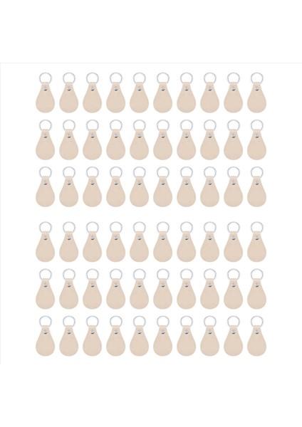 60 Pcs Dıy Craft Için Deri Anahtar Kiti Pu Deri Anahtar Fobs Pikişli Boşluklar ve Graving Anahtarlık Için Anahtar Yüzükler (Yurt Dışından)