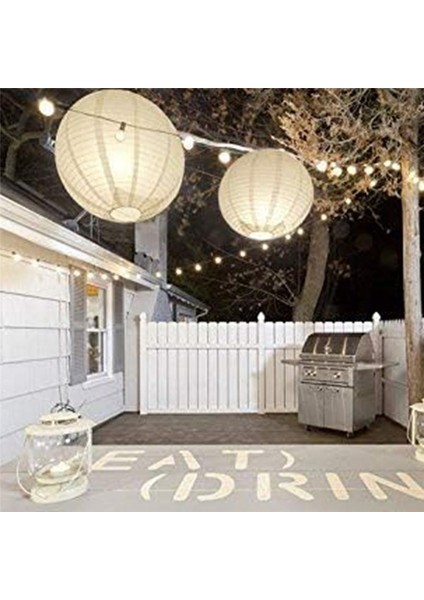 Kağıt Fener Beyaz Kağıt Fener Düğünler Doğum Günü Kutlamalar Bahçe Dekorasyonu Için Yuvarlak Kağıt Fenerleri Asmak (Yurt Dışından) fırsatları