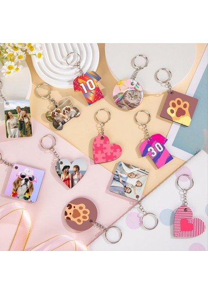 180 Pcs Sublimasyon Anahtarlık Boşlukları Çift Taraflı Akrilik Dikdörtgen Süblimasyon Anahtar Zincirleri Toplu Dıy Anahtarlık Işçiliği Için (Yurt Dışından) fiyatları