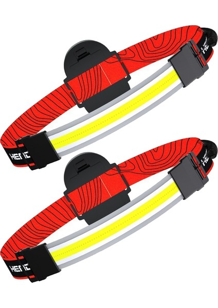 2 Paket Kafa Işık Lambası El Feneri LED Geniş Işın Hafif Koçuk Parlak Far Balık Tutma ve Kamp Için (Yurt Dışından)