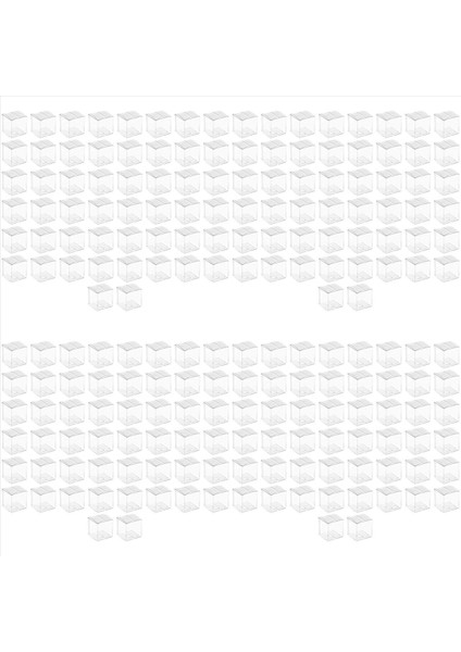 200PCS Ler Için Açık Plastik Kutular Pvc Paketleme Kutusu Ambalaj Şeffaf Şeker Kutusu Düğün Kutuları (Yurt Dışından)