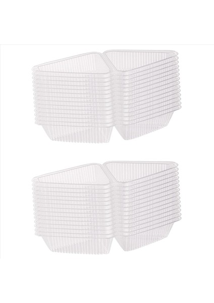 200PCS Üçgen Cheesecake Kutuları Dilim Kek Kutusu Üçgen Pasta Tutucular Pastane Partisi Düğünü Için Kek Kutuları (Yurt Dışından)