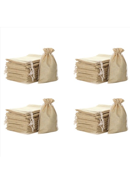 100PCS 5 9 Inç x 8 Inç Doğal Keten Çuval Çantalar Çantaları Için Jüt Çizme (Yurt Dışından)