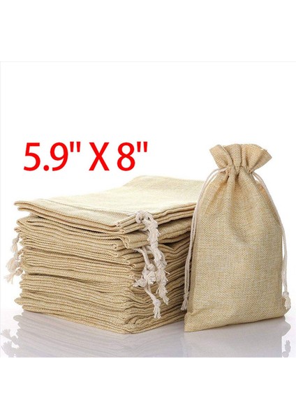 100PCS 5 9 Inç x 8 Inç Doğal Keten Çuval Çantalar Çantaları Için Jüt Çizme (Yurt Dışından) modelleri
