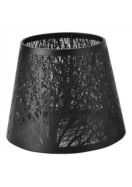 3x Küçük Lamba Gölgesi Masa Avizesi Duvar Lambası Için Ağaç Deseni ile Namlu Metal Abajur Siyah (Yurt Dışından) fiyatları