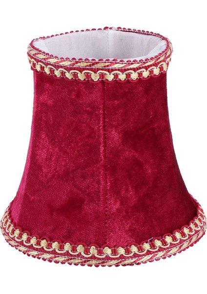 Lamba Gölgesinde Kumaş Klips E14 Modern Avrupa Tarzı Duvar Aplik Lambası Için El Yapımı Abajur Kristal Lamba Mum Lamba Mavi Pazen Dekorlu Masa Lambası (Kırmızı) (Yurt Dışından)