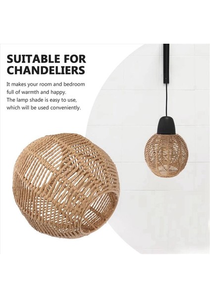 3x Ev Aydınlatma Rattan Lamba Kapağı El Yapımı Dokuma Avize Retro Abajur Aile (Yurt Dışından) modelleri