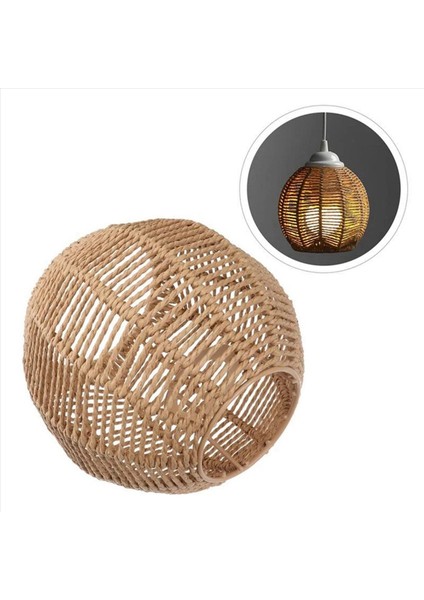 3x Ev Aydınlatma Rattan Lamba Kapağı El Yapımı Dokuma Avize Retro Abajur Aile (Yurt Dışından) fırsatları