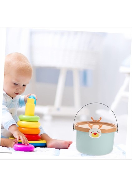 2pcs Oyuncak Kutular Yapı Taşları Organizatör Oyuncak Depolama Kovası Atıştırmalık Kova Çocuk Plastik Kum Oyuncakları Kova Su Kovası B (Yurt Dışından) fiyatları