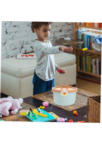 2pcs Oyuncak Kutular Yapı Taşları Organizatör Oyuncak Depolama Kovası Atıştırmalık Kova Çocuk Plastik Kum Oyuncakları Kova Su Kovası B (Yurt Dışından) indirimleri