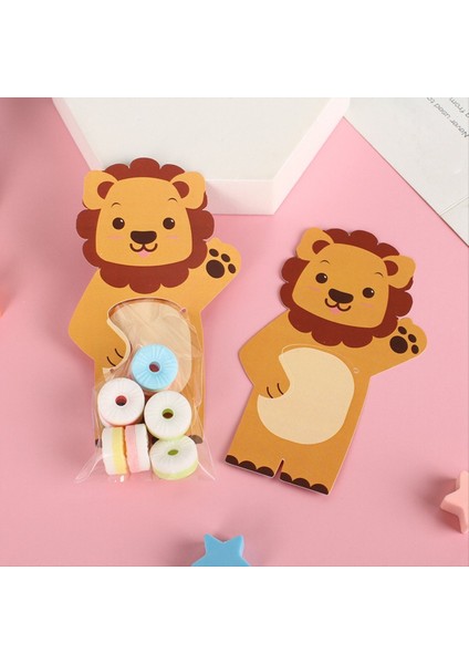 Karikatür Hayvan Şeker Torbası Çantası Sevimli Tavşan Aslan Atıştırmalık Kurabiye Çantası Orman Doğum Günü Partisi Bebek Duş Dekorasyonu C (Yurt Dışından) indirimleri