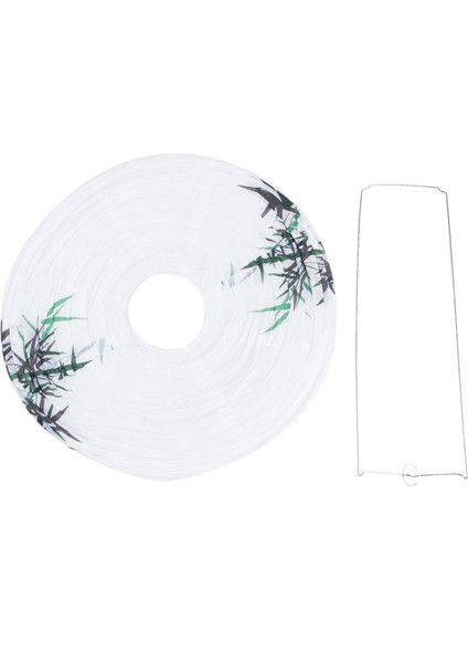 2x 40CM Lamba Gölge Kağıt Fener Oryantal Tarzı Işık Dekorasyonu Çince Desen Bambu (Yurt Dışından) indirimleri