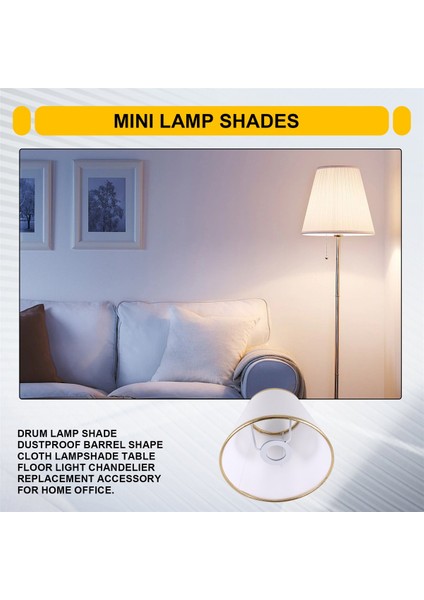 Drum Lamba Gölgesi Toz Geçirmez Namlu Şekil Bezi Abajur Masa Zemin Avize Işık Yedek Ev Ofis Beyaz (Yurt Dışından) indirimleri