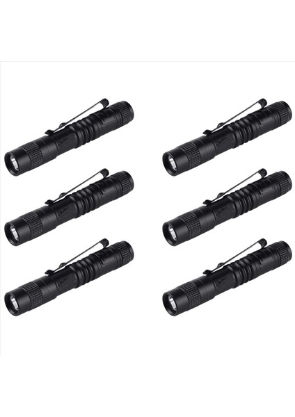 6x El Feneri Kalem Süper Küçük Mini Aaa Xpe-R3 LED Lamba Kemeri Klip (Yurt Dışından)