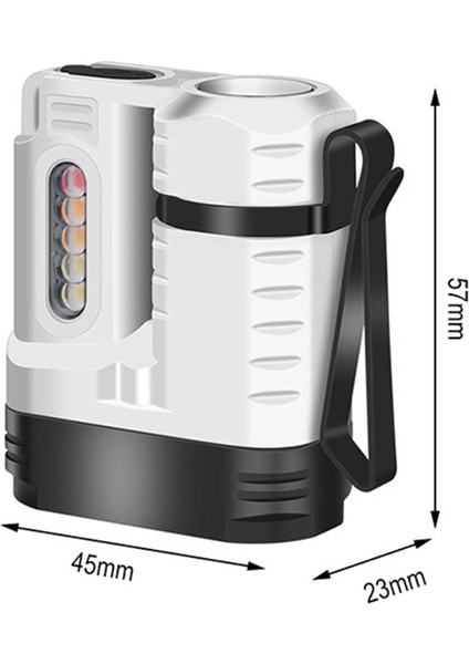 LED Flashlight Anahtarlık Işi Işık USB Şarj Edilebilir Klip Açık Kamp Fener Için Mıknatıslı (Yurt Dışından) fiyatları