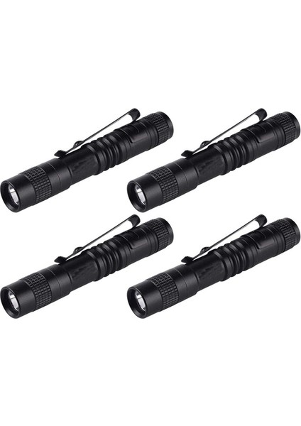 4x El Feneri Kalem Süper Küçük Mini Aaa Xpe-R3 LED Lamba Kemeri Klip (Yurt Dışından)