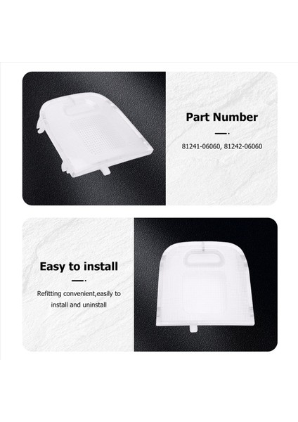 Ön Sıra Lh+Rh Kubbe Haritası Toyota Için Işık Kapağı Okuma Camry 2006-2011 81241-06060 81242-06060 (Yurt Dışından) modelleri