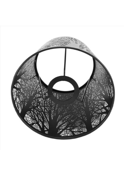 Küçük Lamba Gölgesi Masa Avizesi Duvar Lambası Için Ağaç Deseni ile Namlu Metal Abajur Siyah (Yurt Dışından) modelleri