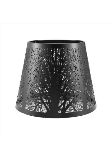 Küçük Lamba Gölgesi Masa Avizesi Duvar Lambası Için Ağaç Deseni ile Namlu Metal Abajur Siyah (Yurt Dışından) indirimleri