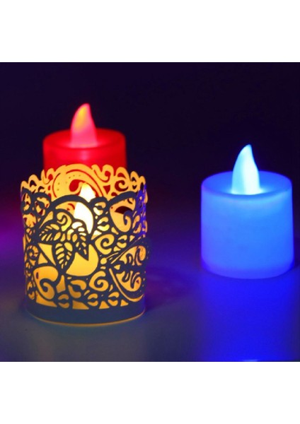 50PCS LED Mum Abajur Lazer Kesim Peçete Halka Peçete Toka Tutucu Lazer Takip Edilen Abajur Parti Masa Dekoru A (Yurt Dışından) modelleri