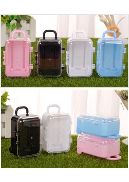 2x Pembe Mini Roller Seyahat Bavul Şeker Kutusu Kişilik Yaratıcı Düğün Şeker Kutusu Bagaj Tramvay Kılıfı Şeker Oyuncak (Yurt Dışından) modelleri