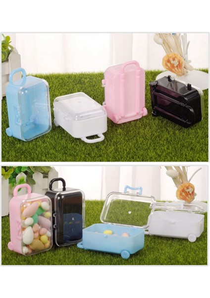 2x Pembe Mini Roller Seyahat Bavul Şeker Kutusu Kişilik Yaratıcı Düğün Şeker Kutusu Bagaj Tramvay Kılıfı Şeker Oyuncak (Yurt Dışından) fırsatları